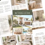 Sage Green Real Estate Buyers Guide Template for Canva, Listing Presentation 16-page Home packet with Questionnaire