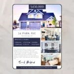 Digital open house invitation template for real estate listings