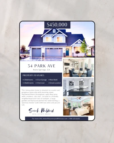Digital open house invitation template for real estate listings
