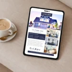 Editable Canva digital open house flyer for realtors