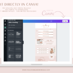 Rose Gold Link in Bio Page Template for Canva, Pink Instagram Templates for Reels, Ditch LinkTree Microsite for Instagram Profiles