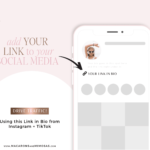 Rose Gold Link in Bio Page Template for Canva, Pink Instagram Templates for Reels, Ditch LinkTree Microsite for Instagram Profiles