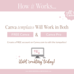 Rose Gold Link in Bio Page Template for Canva, Pink Instagram Templates for Reels, Ditch LinkTree Microsite for Instagram Profiles