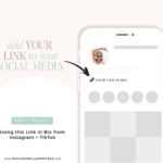 Mint Blue link-in-bio template One-page editable canva link in bio landing page website to use in your TikTok or Instagram bio