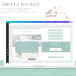 Mint Blue link-in-bio template One-page editable canva link in bio landing page website to use in your TikTok or Instagram bio