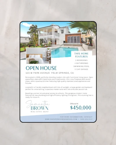 Modern minimalist new listing real estate flyer template