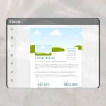 Editable Canva minimalist real estate listing flyer for realtors