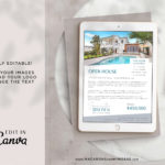 Real Estate Open House Flyer Template, Canva Marketing New House Listing Design, Just Listed Home Flyer Sheet, House for Sale Template