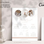 Pricing Guides Sheet, Canva Heart Star Photographer Price List, Pricing Guide Template, Baby Photography Branding Wedding Rack Card