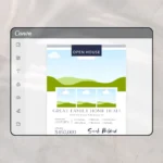 Editable Canva open house flyer printable for realtors