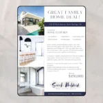 Real estate feature sheet template for property listings