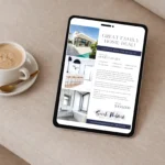 Professional property listing feature sheet template for real estate marketing