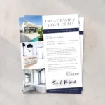 Real estate feature sheet template for property listings