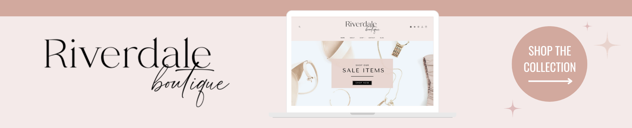 Luxe Pink Business Collection includes Canva Custom logo designs, Shopify Theme, Social media templates, and more 