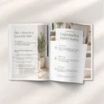 Modern Sage green Real Estate Sellers Guide Template for Canva, 16 page Professional Market Listing Presentation Moving and Listing Checklist Guide Packet