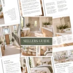 Modern Sage green Real Estate Sellers Guide Template for Canva, 16 page Professional Market Listing Presentation Moving and Listing Checklist Guide Packet