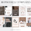 Pinterest templates for Canva, Boho Instagram Post Templates for Canva Fashion Infuenser Instagram Templates