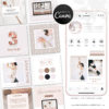Pinterest templates, Boho Instagram Post Templates for Canva Fashion Infuenser Instagram Templates