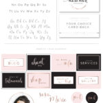 Premade Logo Design and Branding Kit for Real Estate and Photography, Event Wedding Planner Custom Brand Package, Rose Gold Logo