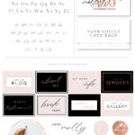 Pink Watercolor Logo Design, Modern Business Signature Logo, Elegant Creative branding kit, semi-Custom chic minimalist branding package