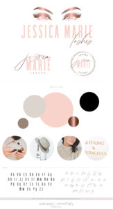 Beauty Lash Logo Design • Macarons and Mimosas