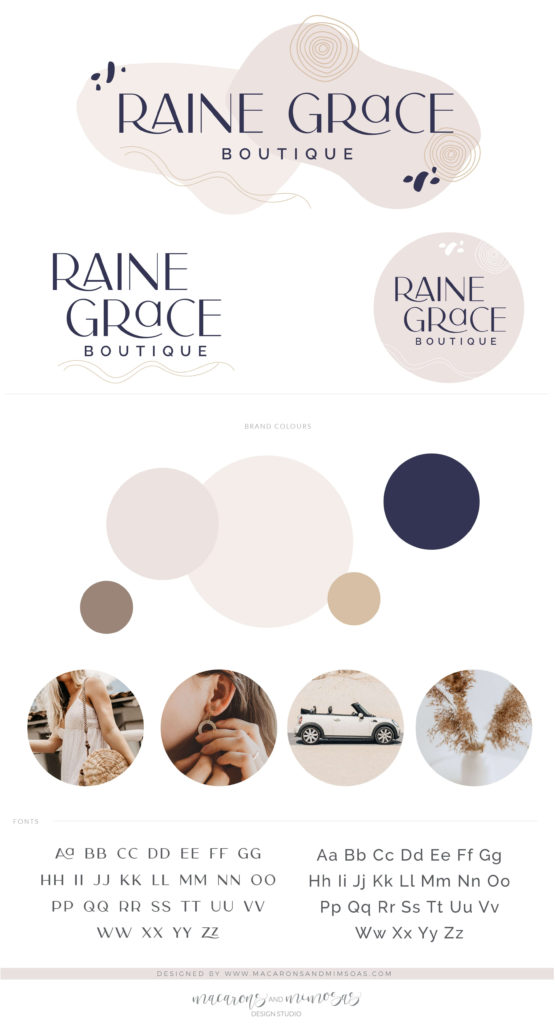 Raine Grace Logo Set • Macarons and Mimosas