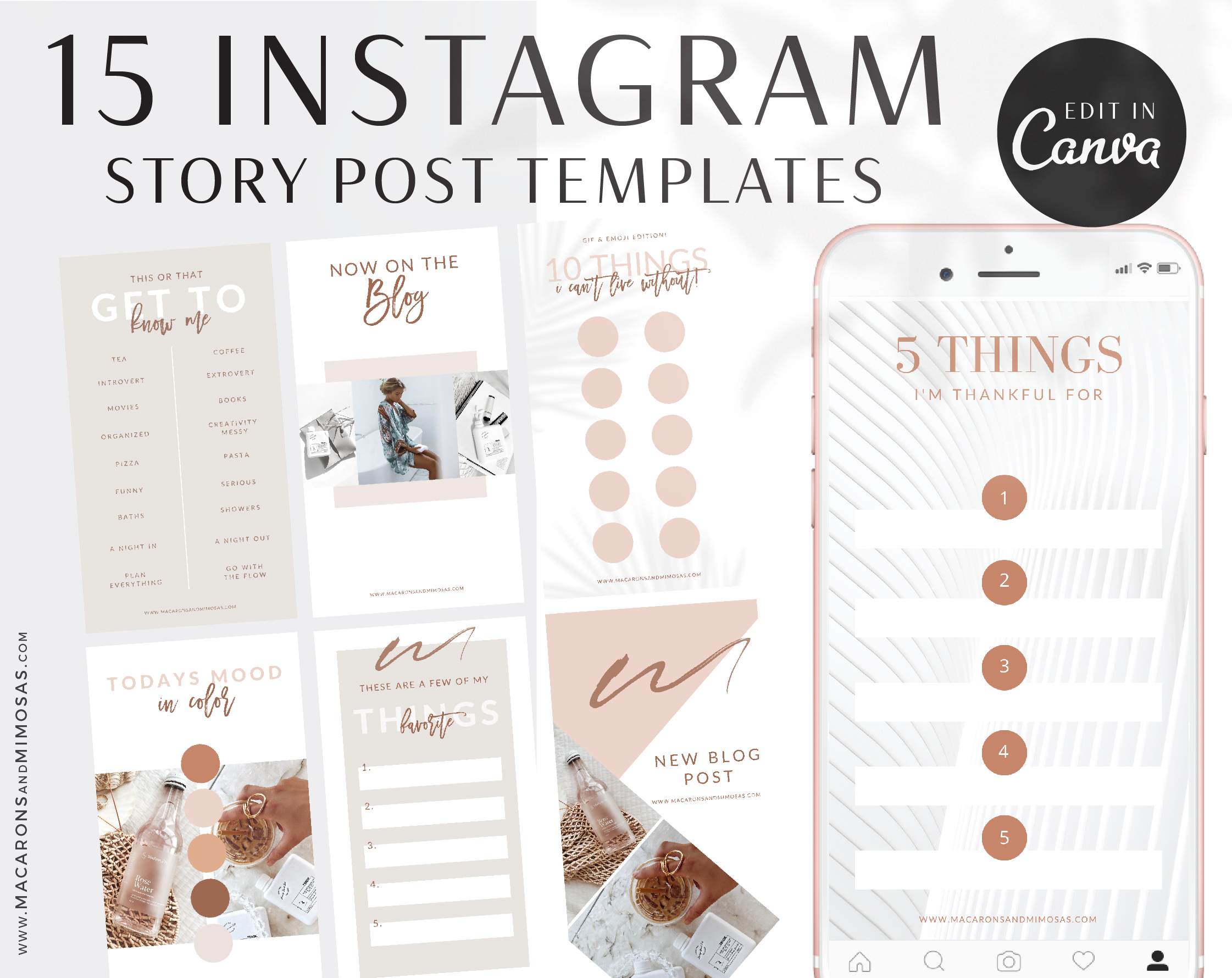 Bailey Instagram Story Templates • Macarons And Mimosas
