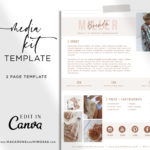 Influencer Media Kit Template for Canva, 2 Page Media Kit for Social Media Influencer, Instagram Influencer Press Kit Pitch Kit