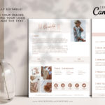 Influencer Media Kit Template for Canva, 2 Page Media Kit for Social Media Influencer, Instagram Influencer Press Kit Pitch Kit