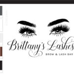Eyelash Logo Design, Brow Logo design, Lash Logo Design, Lash Technician Logo, Salon Logo, Beauty Logo, Logo Template, heart sparkle lash