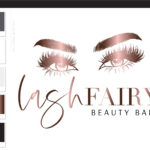 Eyelash Salon Logo Design, Lash Technician Branding Kit for Beauty Artists and Bloggers, Premade Mink Eyelash Logo Template for Brows