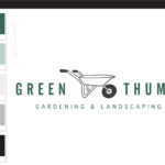 Lawn Care Logo, Wheelbarrow Logo, Landscaping Logo Design, Garden Blog, Organic Brand, Plant Logo, Business Branding, Botanical Logo