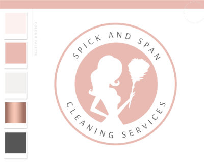 Maid Logo, Cleaning logo, Premade Housekeeper Logo, Cleaning Service Branding, Cleaning Lady Logo, Janitor Logo, Office Cleaner Logo
