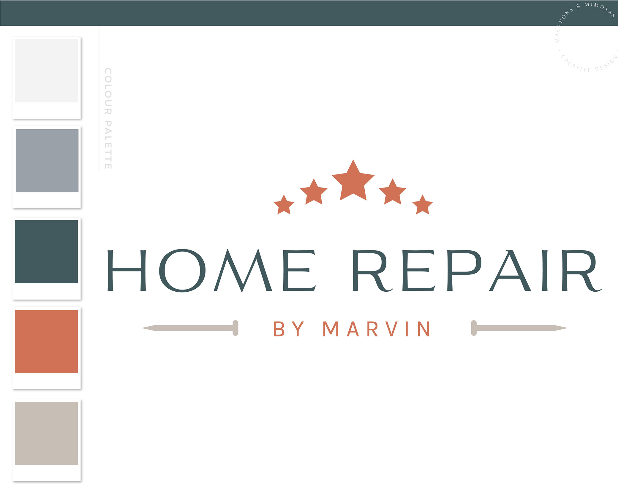 Home Repair logo, Handyman Logo, Carpentry Logo Design, Woodworking Services Logo, Five Star Logo, Masculine Branding Kit, Home Inspection