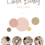 Rainbow Logo Design, Boho Baby Boutique Logo and Watermark, Photography Branding Kit, Cute Kids Logo Branding