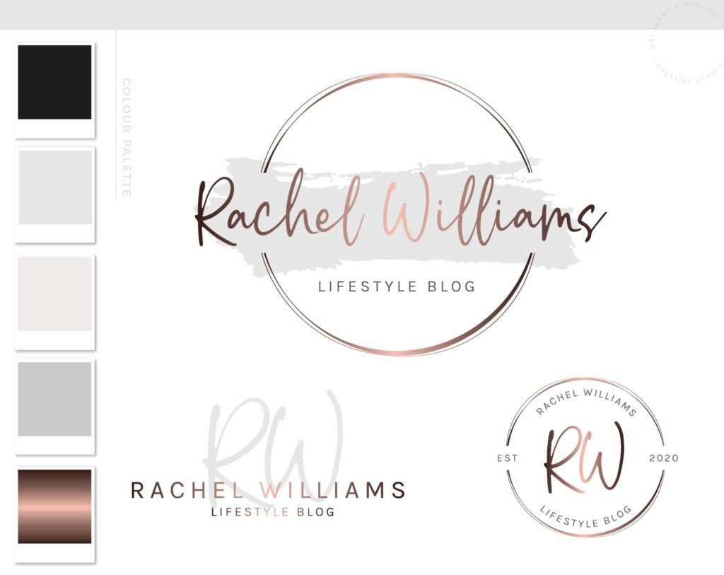 Rachel Williams Logo Set • Macarons and Mimosas