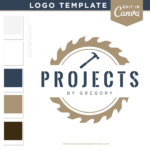 Construction company logo template perfect for Home Repair Handyman, Carpentry business, Woodworking Services, Flooring, Roofing and more!