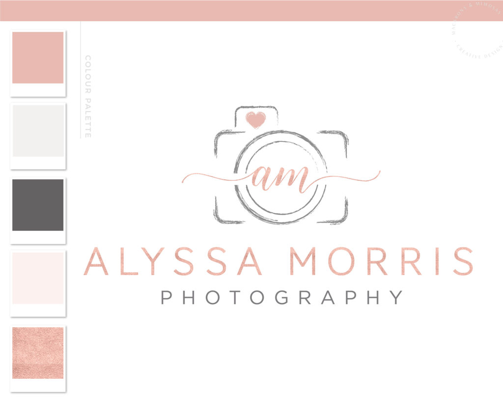 Alyssa Morris Logo Design • Macarons and Mimosas