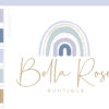 Boho Baby Rainbow Logo Design, Boho Kids Boutique Logo and Watermark, Photography Branding Kit, Cute Logo Branding