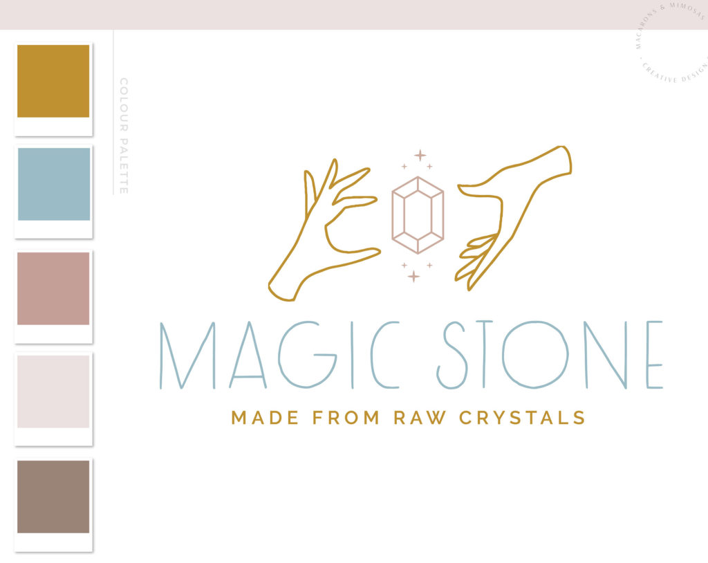 Magic Stone Logo Design • Macarons and Mimosas