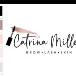 Mascara Logo, Eyelash Salon Logo Design, Lash Technician Branding Kit for Beauty Artists and Bloggers, Premade Mink Logo Template for Brows