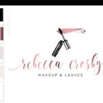 Eyelash Salon Logo Design, Mascara Logo Lash, Technician Branding Kit for Beauty Artists and Bloggers, Premade Mink Logo Template for Brows