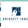 Accounting Logo Design, Bookkeeping Logo with Keyboard Mouse, Tax Prep & CPA Branding Kit, Copywriter Logo Feminine Business Logo Design