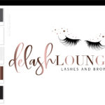 Lash Logo Design, Eyelash Logo Design, Eyelash Logo design, Lash Technician Logo, Salon Logo, Beauty Logo, Logo Template, heart sparkle lash