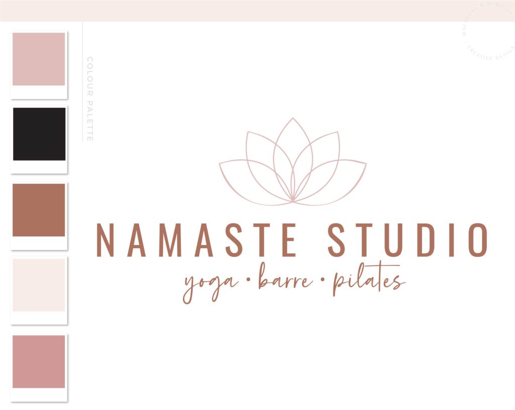 Namaste Studio Logo Design • Macarons and Mimosas