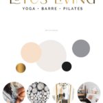 Yoga Spa Wellness Logo, Health Boho Pilates Studio Branding Logo Design, Barre Logo Package, Star Logos Watermark, Fitness Training Brand