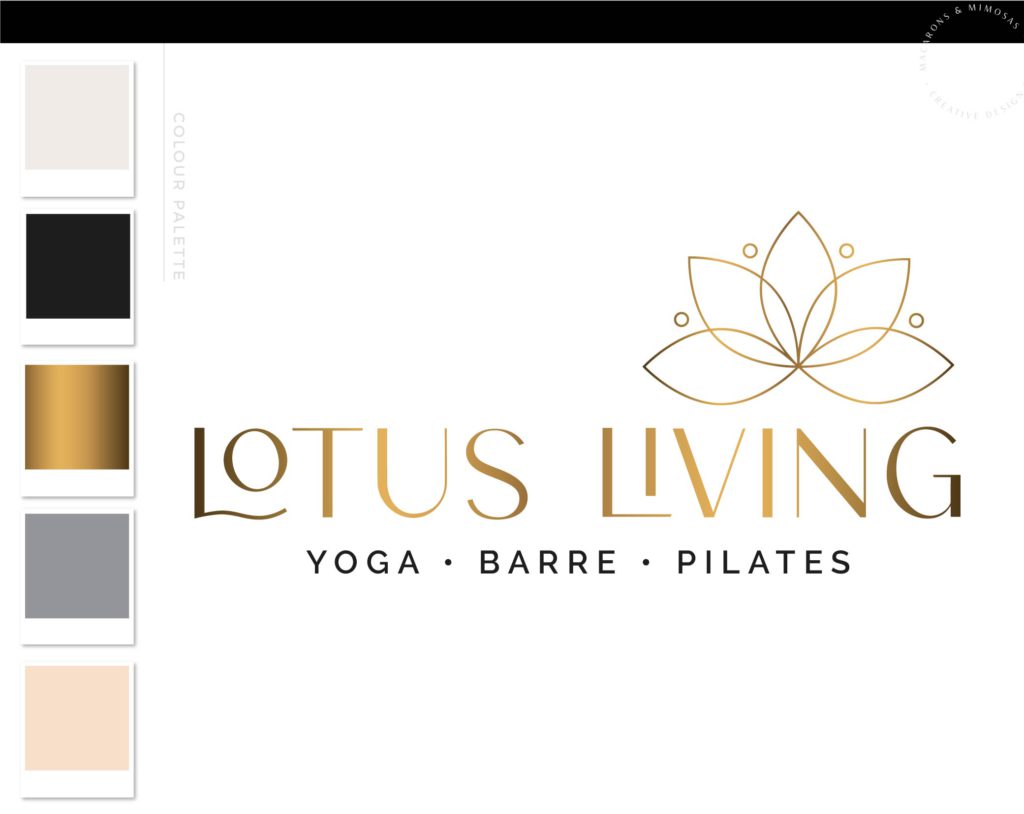 Lotus Living Logo Design • Macarons and Mimosas