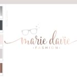 Eyeglasses Logo, Sunglasses with Heart Branding, Fashion Blogger Influencer Logo Branding Kit, Glasses Boutique Logo Watermark Design