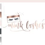 Lash Logo Design, Lash Technician Branding Kit for Beauty Salon Artists and Bloggers, Premade Mink Eyelash Case Logo Template for Brows