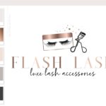 Eyelash Logo Design, Lash Technician Branding Kit for Beauty Salon Artists and Bloggers, Premade Mink Eyelash Logo Template for Brows